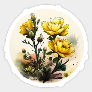 Yellow Flower Sticker